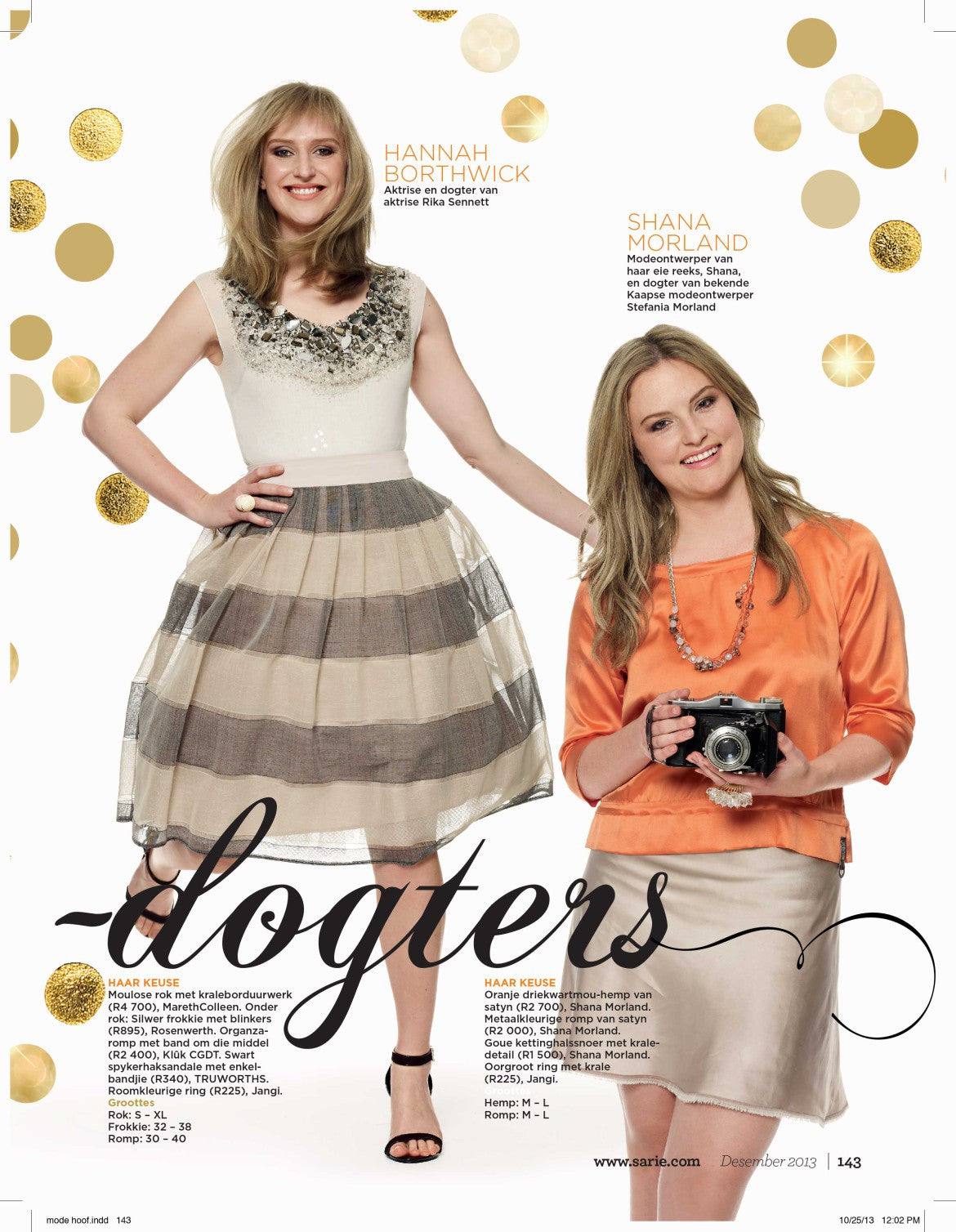 Media: Sarie Magazine December 2013