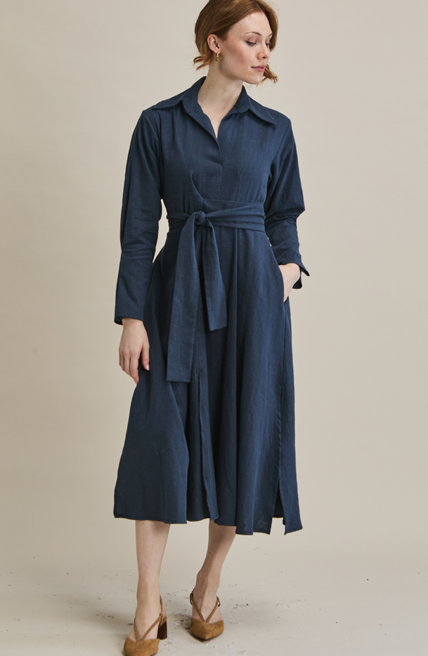 Arthur Dress 100% Linen - MARETHCOLLEEN