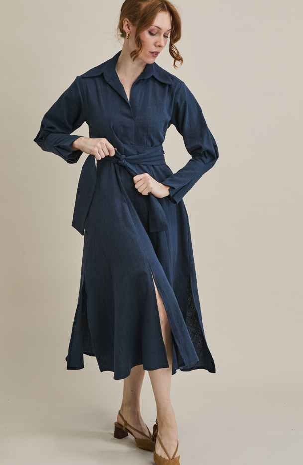 Arthur Dress 100% Linen - MARETHCOLLEEN