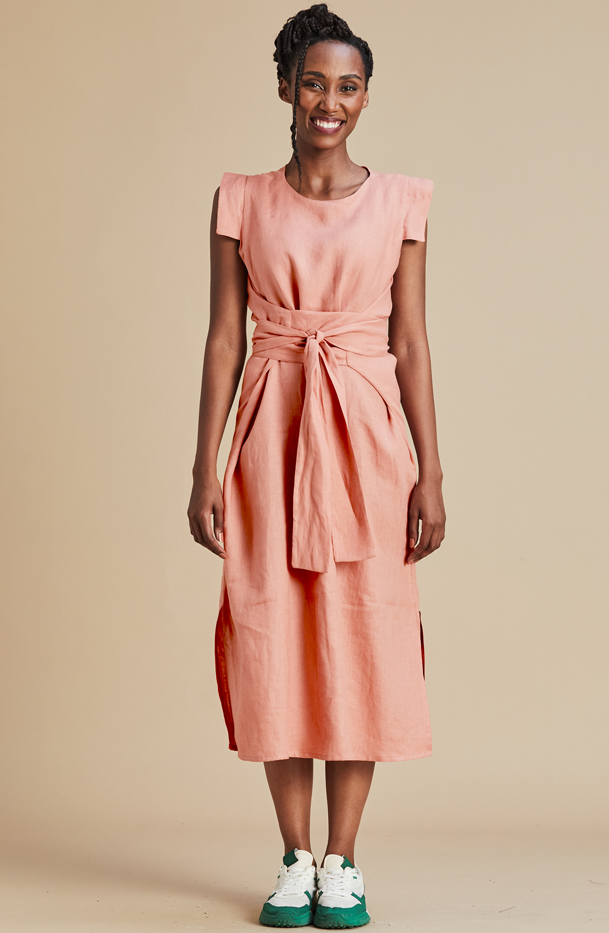 Salmon pink cocktail 2024 dress