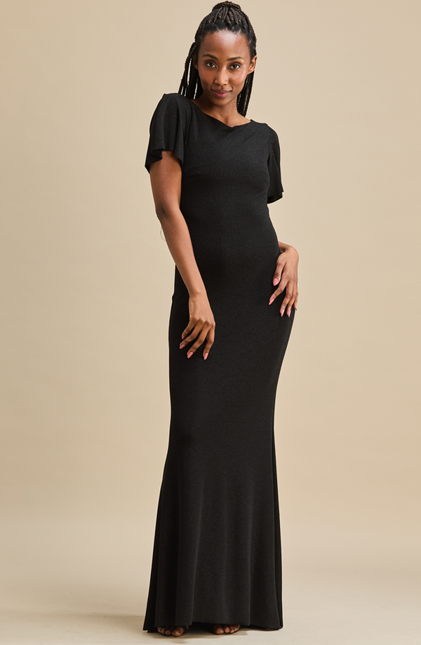 Blair Leaf Black Collared Dress