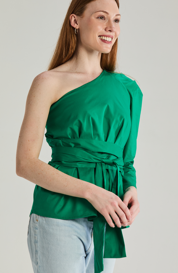 Cleo One Shoulder Long Sleeves Top