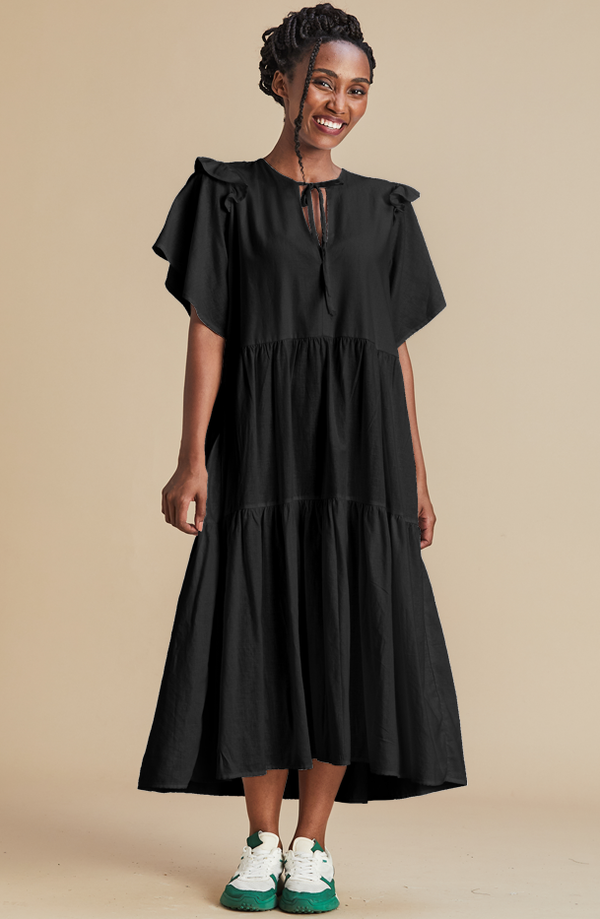 boat neck wedding dress a line Boat Neck Lace A-Line Wedding Dress with Long Sleeves Button Back Swee –  VOS LEE main image 0
