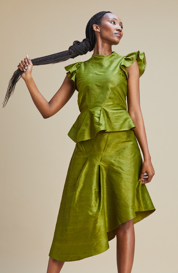 Kensey Skirt 100% Silk - MARETHCOLLEEN