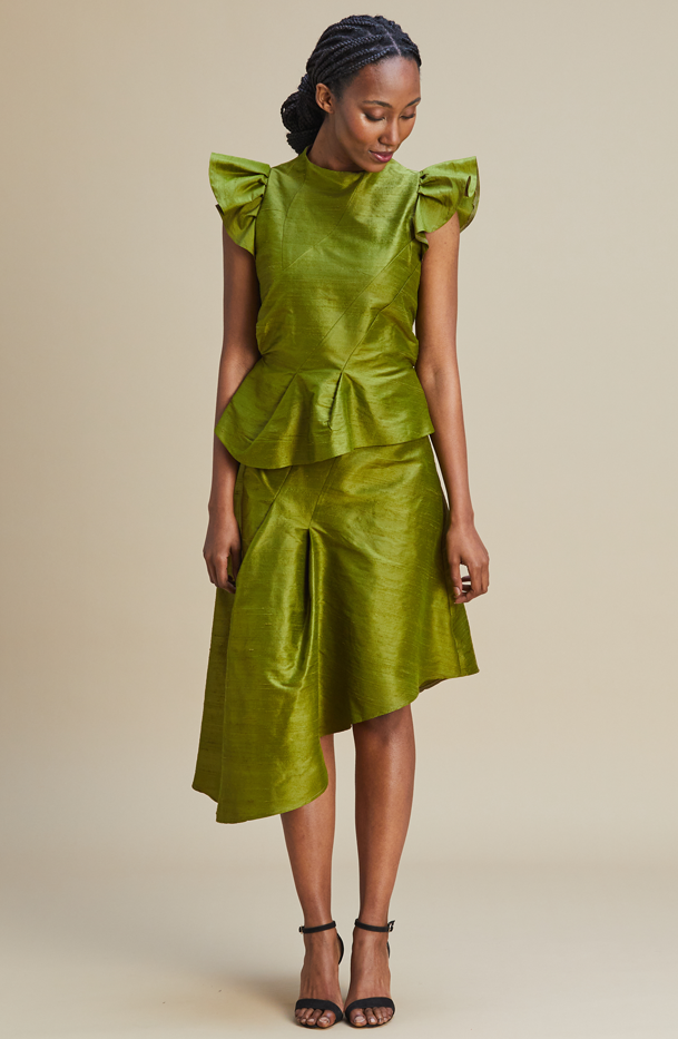 Kensey Skirt 100% Silk - MARETHCOLLEEN