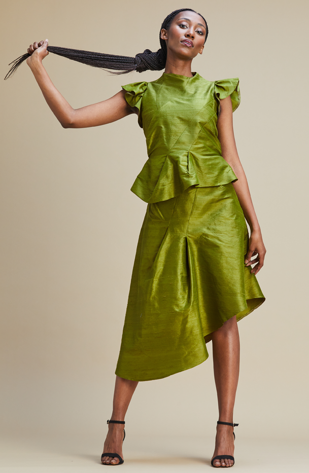 Kensey Skirt 100% Silk - MARETHCOLLEEN