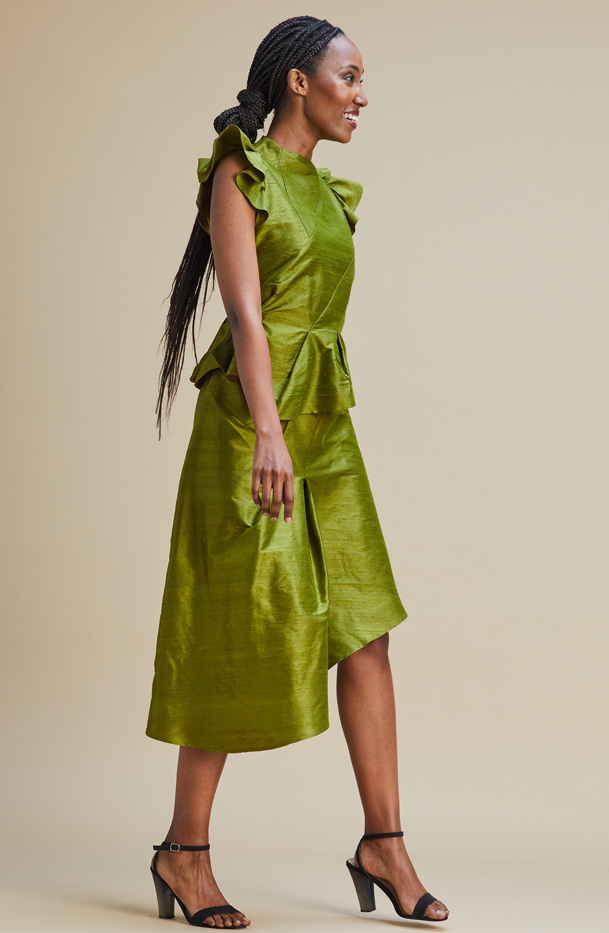 Kensey Skirt 100% Silk - MARETHCOLLEEN