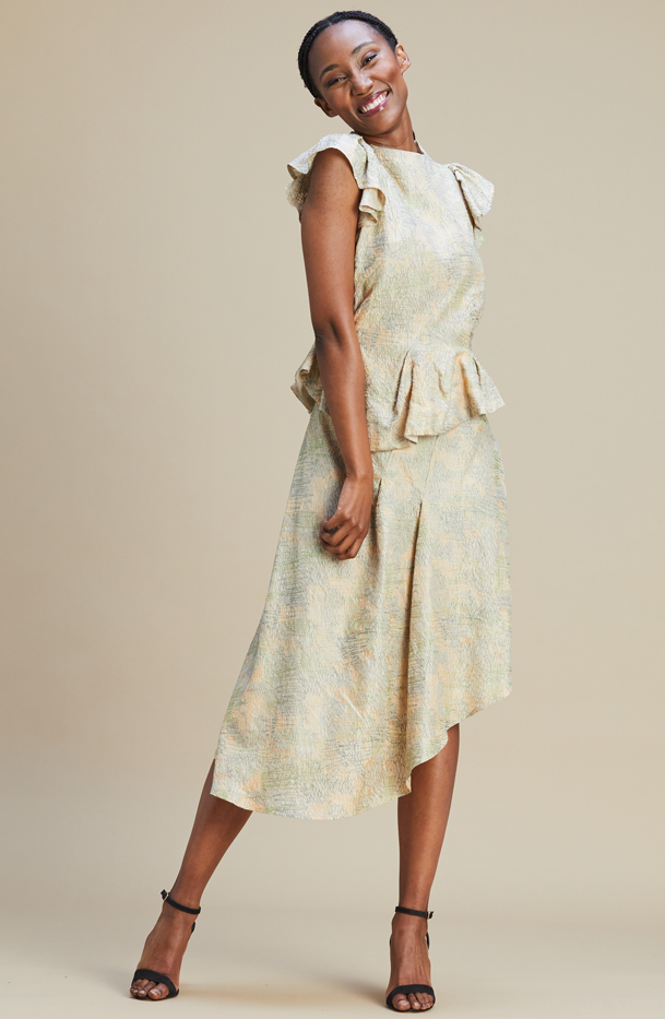 Kensey Skirt 100% Silk - MARETHCOLLEEN