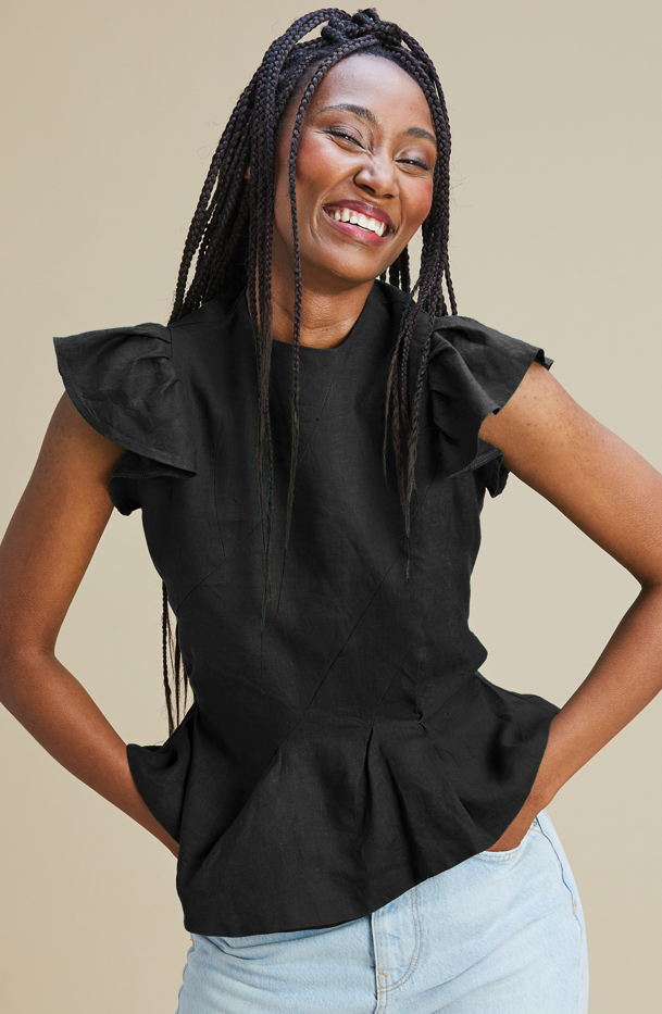 Kensey Top 100% Linen - MARETHCOLLEEN