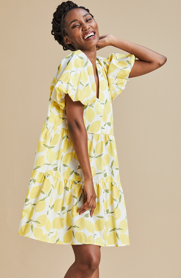 Mango yellow floral dress sale