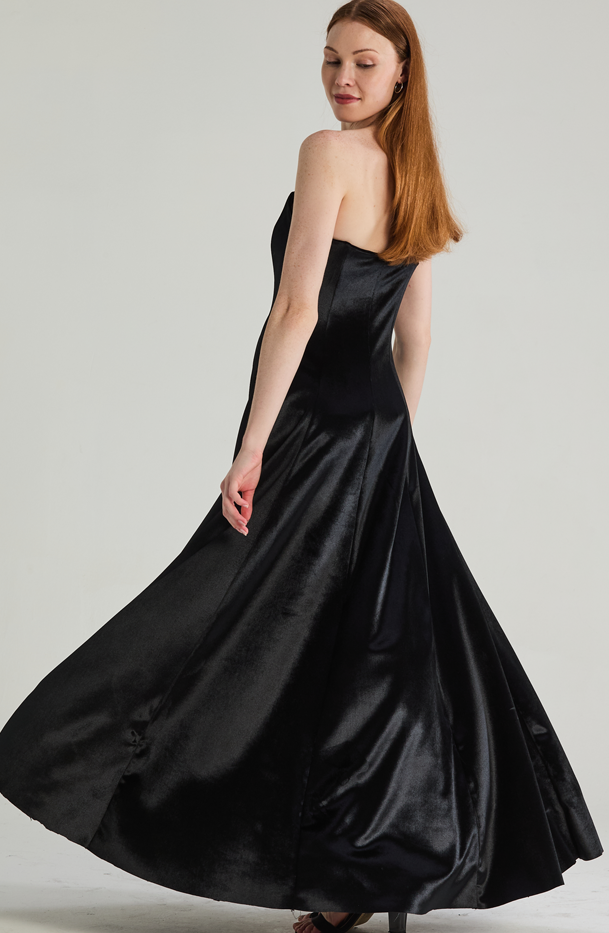 Velvet Strapless Dress