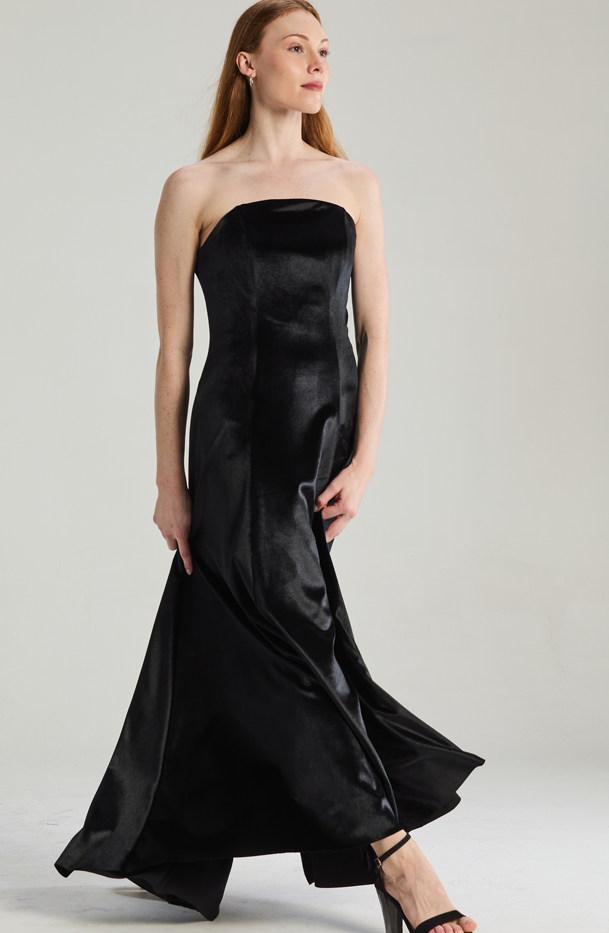 Velvet Strapless Dress