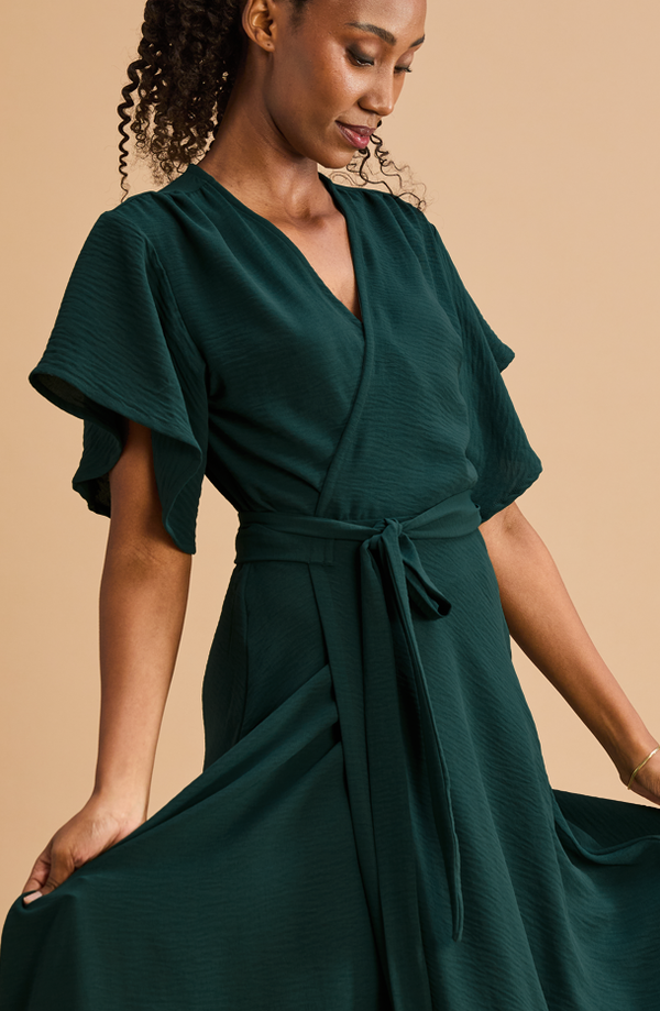 Waif Wrap Dress South Africa Forest Green MARETHCOLLEEN Waif Wrap Dress South Africa Forest Green MARETHCOLLEEN