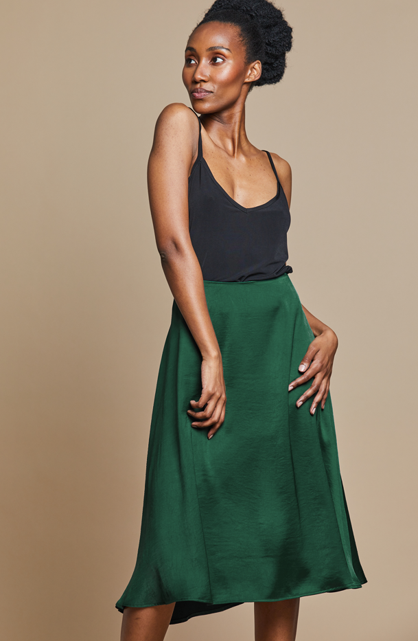 Green a top line skirt